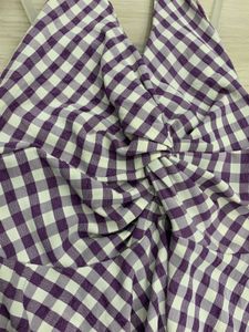 Purple Gingham Halter Top