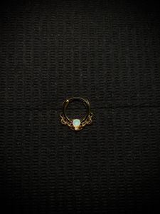 Elegant Gold Gemstone septum rings