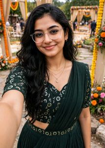 Elegant Green Embellished Saree