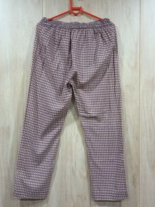 Purple Floral Print Cotton Suit Set