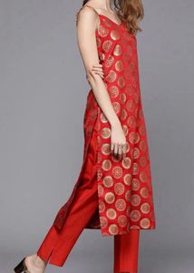 Stunning Red Ethnic Kurta Set