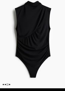 H&amp;M Draped Thong Black Bodysuit (NEW WITH TAG 🏷️)