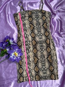 Snakeskin Mini Dress