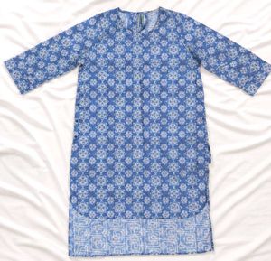 𓂃۶ৎ crimsoune club femme blue kurti💙🤍