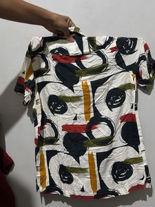 Abstract Print Short Sleeve Shirt