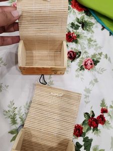 Decorative Bamboo Boxes with Pink Roses