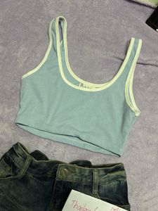 Cute Blue Crop Top 32-34