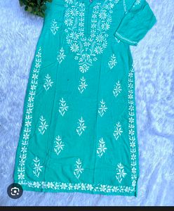 Elegant Teal Embroidered Kurta