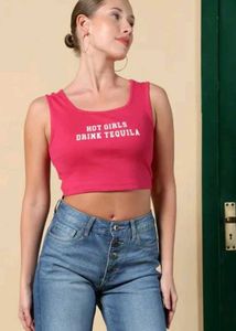 Shein Square Neck Sleeveless Typographic Print Fit