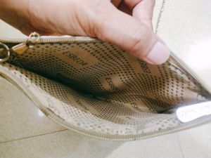 Esprit White Woven Clutch