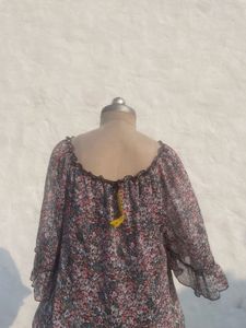 Chic Floral Print Tiered Dress
