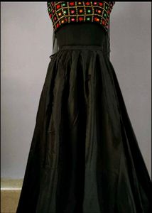 Black Embroidered Lehenga Set