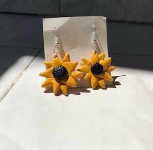 Handmade Sunflower Earrings
