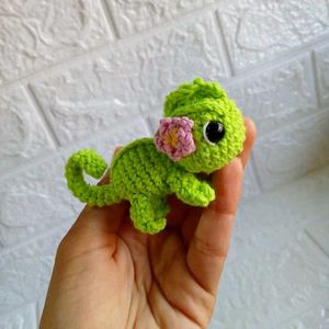 Handmade Crochet Chameleon Toy