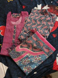 Beautiful winter  Indian Kurta Set with Dupatta