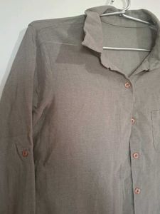 Classic Olive Green Button-Up Shirt