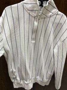 Striped Quarter Zip Pullover