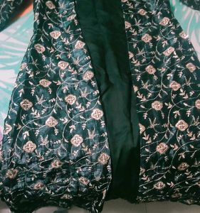 Knee length party wear shrug