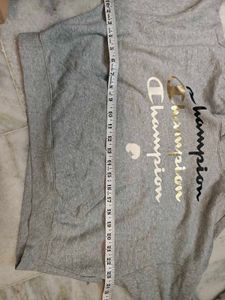 Y2K Cropped Champion Grey Hoodie
