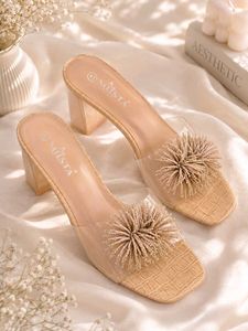 Chic Clear Mules Sandals