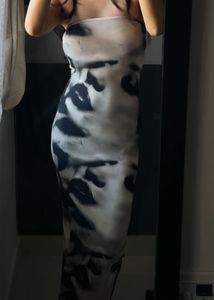 Trendy Bodycon Tube Dress - Unique Print