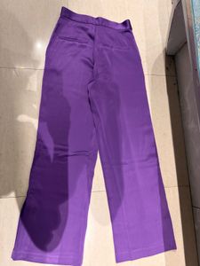 Purple Wide Leg Trousers