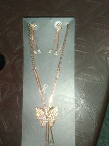 Butterfly Necklace and Earring Set