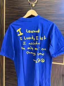 Bold Blue "Fear No Man" Graphic Tee
