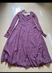 💥Purple Patterned Long Sleeve Dress💥