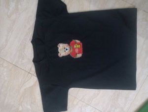 Cute Bear Graphic T-Shirt &amp; Green Skirt