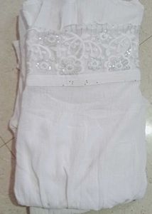 White Chikankari Kurta and Palazzo Set