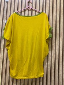 Yellow Tunic with Lace Detail 38-48