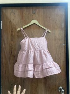 Pink Tiered Spaghetti Strap Top