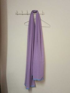 Lavender Dupatta with Blue Trim