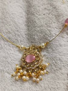 Elegant Pink Stone Necklace