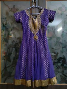 Elegant Purple & Gold kurti anarkali