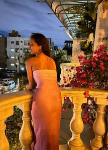 Stunning Ombre Strapless Maxi Dress