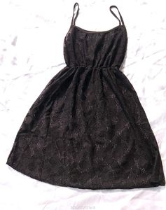 black lace Transparent  Dress