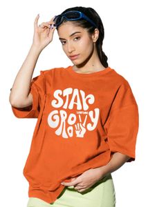 Women's Half Sleeve Oversized T-shirt 🧡