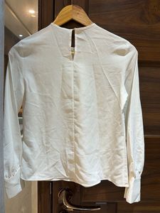 Elegant White Long Sleeve Blouse