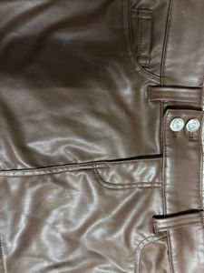 Brown Faux Leather Mini Skirt