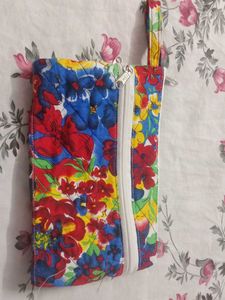 Vibrant Floral Clutch Pouch