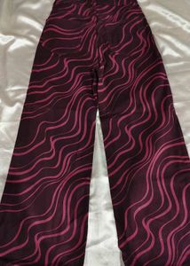 H&amp;m patterned wide leg jeans