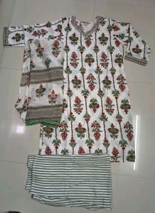 Elegant Printed Kurta Set with Dupatta (new)