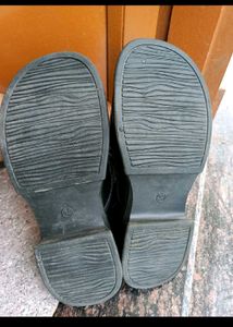 Black Chunky Buckle Shoes