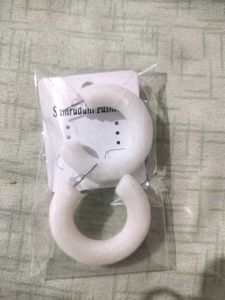 Chunky White Hoop Earrings