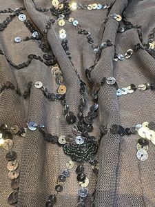 Sheer grey sequin top