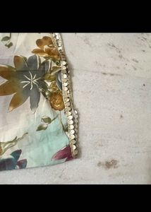 Elegant Floral Kurta Set with Palazzo Pants