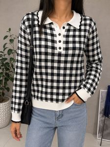 B&W Checks Sweatshirt
