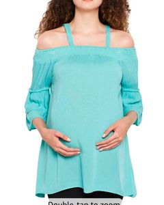 Teal Cold Shoulder Tunic Top